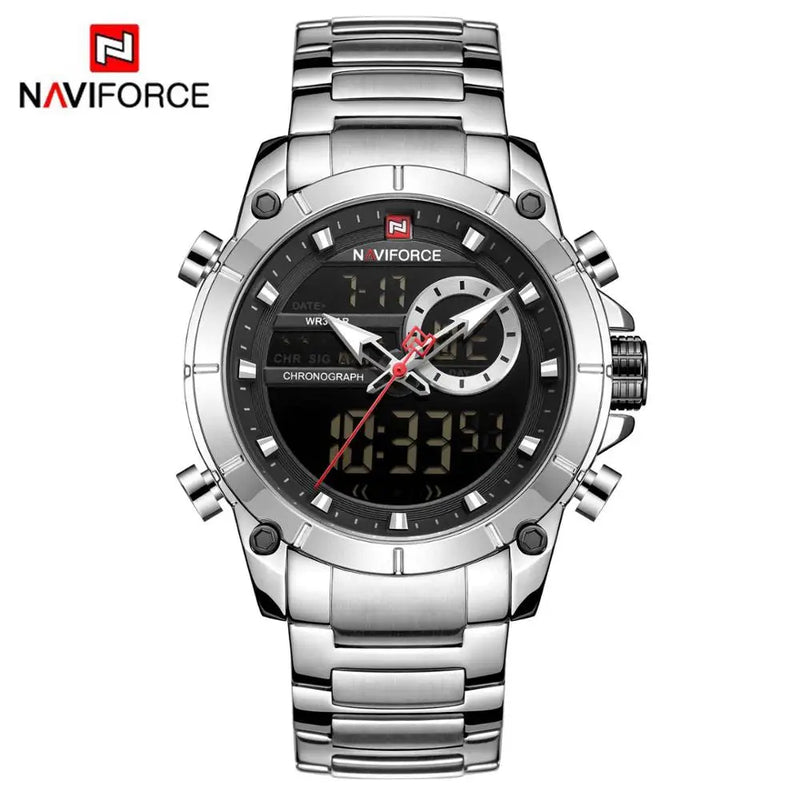 Relógio Esportivo Luxuoso NAVIFORCE 9163 – Elegância e Performance para Homens Exigentes

Descubra o equilíbrio perfeito entre estilo sofisticado e resistência robusta com o Relógio NAVIFORCE 9163. Projetado para homen