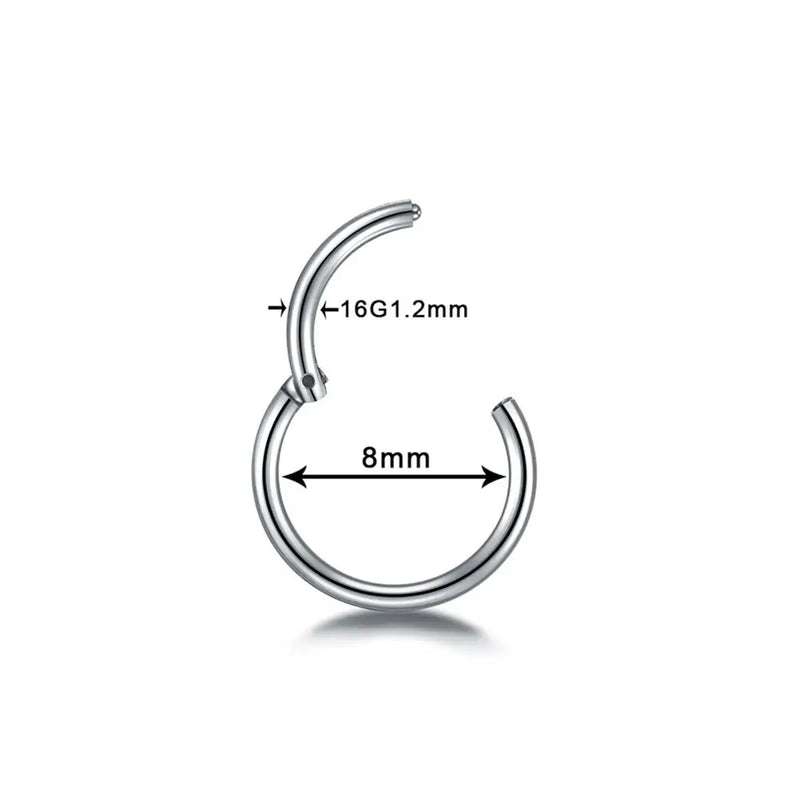 Aro de Nariz em Titânio Preto – Estilo Clicker Sem Emenda
Descubra o equilíbrio perfeito entre estilo e conforto com este aro de nariz sem emenda em aço titânio preto. Versátil e elegante, é ideal para diversas perfur