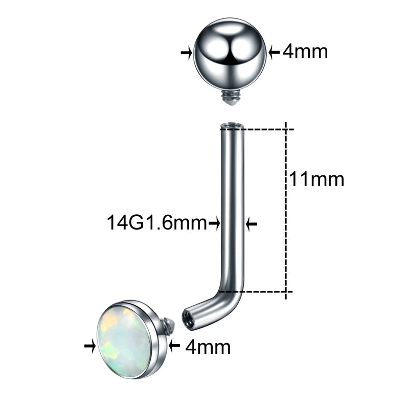 1PC Piercing Vertical de Capuz (VCH) em Titânio – Design de Flor com Pedra Opala | Sexy & Elegante | Também para Lábio ou Sobrancelha
Descubra este piercing íntimo feminino com design delicado de flor e pedra opala. Fab