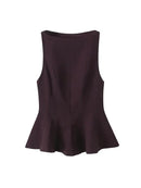 Top Feminino Elegante com Folhos TRZA – Sem Mangas, Decote Redondo, Fecho Lateral
Descubra o equilíbrio perfeito entre elegância e conforto com as blusas TRZA. Este modelo sem mangas, com folhos delicados, decote redondo