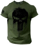 Camiseta Masculina de Verão Estilo Militar – Estampa 3D de Caveira
Design ousado, conforto total.
Esta camiseta masculina combina o visual militar patriótico com uma impressionante estampa 3D de caveira, ideal para quem g
