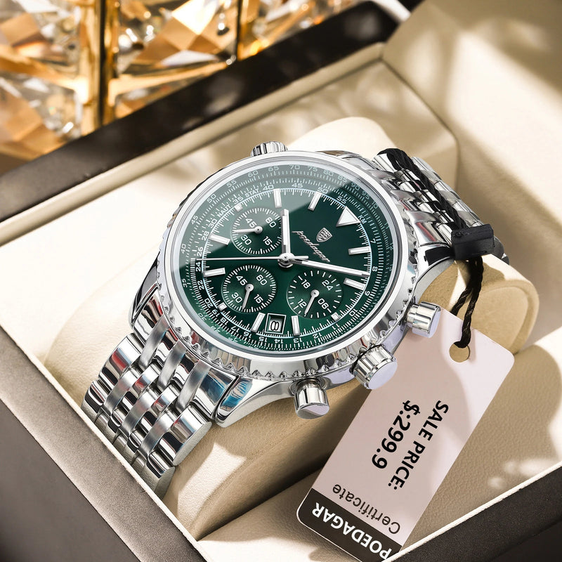 Relógio Masculino de Luxo POEDAGAR – Estilo Militar e Elegância em Aço Inoxidável
Destaque-se com o relógio POEDAGAR, uma combinação perfeita entre design sofisticado, durabilidade militar e funcionalidade premium.