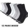 Meias de Ginástica Masculinas para Exterior 6/12 Pares — Alta Qualidade, Confortáveis e Macias, com Sola Antiderrapante, Tamanho Grande, Novo Estilo