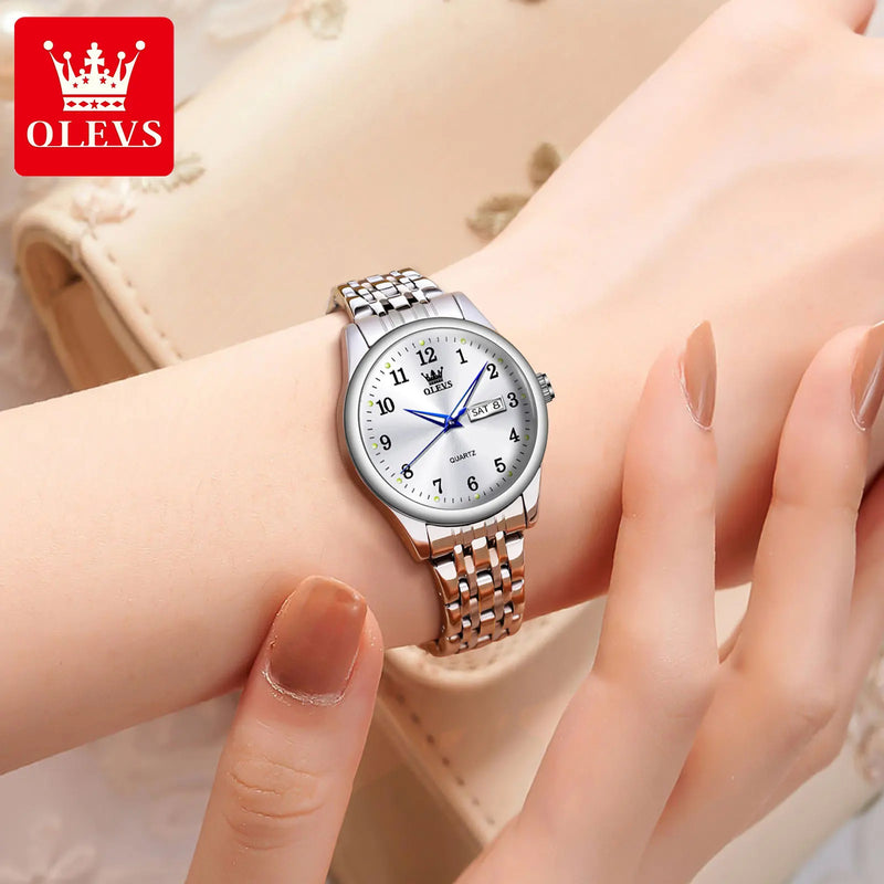 Relógio Feminino OLEVS – Luxo, Elegância e Tendência num Só Acessório
Descubra o Relógio de Quartzo OLEVS para Mulheres, um modelo sofisticado que combina design elegante com durabilidade em aço inoxidável. Ideal pa