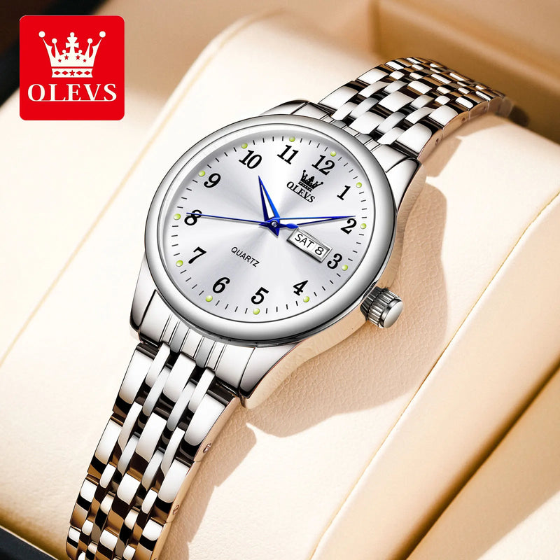 Relógio Feminino OLEVS – Luxo, Elegância e Tendência num Só Acessório
Descubra o Relógio de Quartzo OLEVS para Mulheres, um modelo sofisticado que combina design elegante com durabilidade em aço inoxidável. Ideal pa