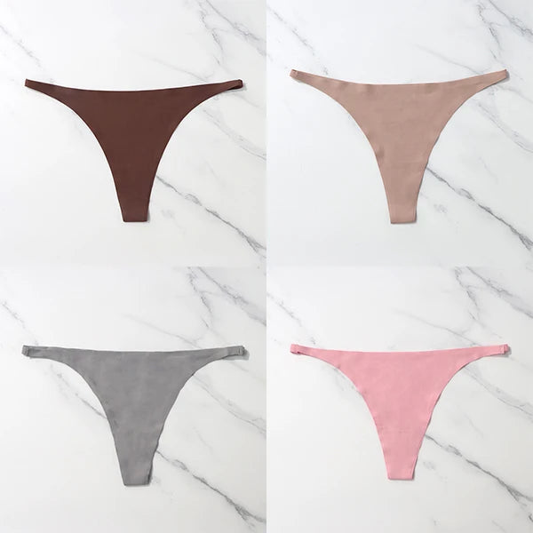 Pack com 4 Calcinhas Sexy em Seda Gelada – Estilo Tanga sem Costuras
Sinta o conforto e a sensualidade todos os dias com este conjunto de 4 calcinhas ultra suaves. Feitas em seda gelada de alta qualidade, estas tangas ofer