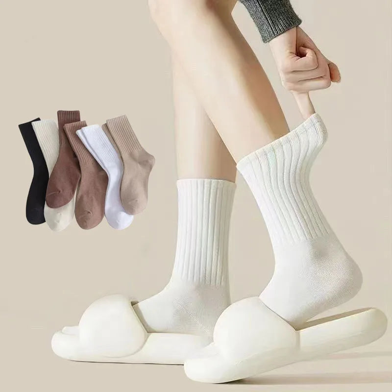 6 Pares de Meias Femininas Primavera/Outono – Comprimento Médio para Botas, Sem Costuras, Estilo Montão e Meias Longas

Desfrute de conforto e estilo com este conjunto de 6 pares de meias femininas, ideais para a primaver