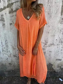 Vestido Feminino em Algodão e Linho – Estilo Casual e Elegante
Um vestido leve, fresco e versátil para os dias de verão.
Confeccionado em tecido natural de algodão e linho, oferece conforto absoluto com um toque de sofi