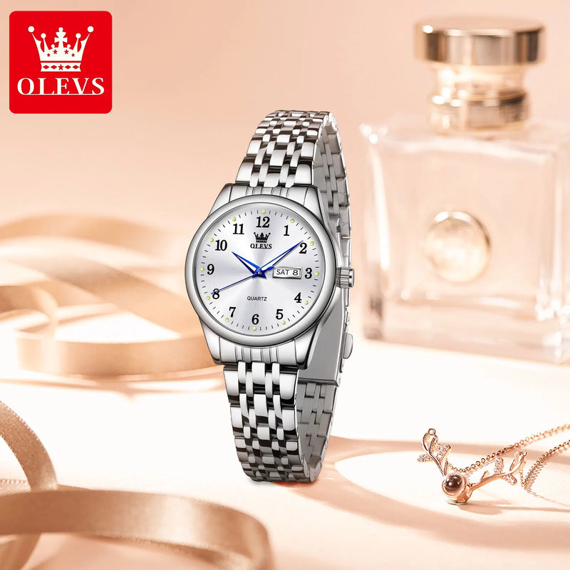 Relógio Feminino OLEVS – Luxo, Elegância e Tendência num Só Acessório
Descubra o Relógio de Quartzo OLEVS para Mulheres, um modelo sofisticado que combina design elegante com durabilidade em aço inoxidável. Ideal pa