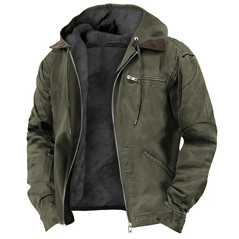 Casaco de Moletom Masculino com Capuz – Outono/Inverno | Algodão Premium com Veludo Interior
Este casaco é a escolha ideal para os dias frios de outono e inverno. Fabricado em algodão macio com interior em veludo, oferec