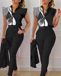 Conjunto Feminino Elegante 2 Peças – Verão Estampado com Decote em V e Calças com Cinto
Atualize o seu guarda-roupa com este conjunto feminino elegante e versátil, perfeito para os dias quentes de verão.
A parte superi