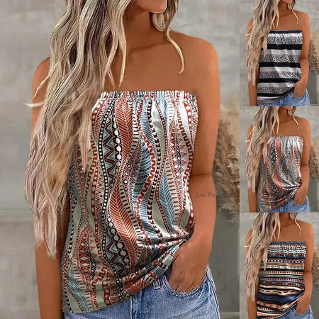 Top Sem Alças Estampado Étnico – Sexy, Chic e Naturalmente Irresistível
Faz uma declaração autêntica neste verão com o nosso Top Étnico Sem Alças, ideal para mulheres que vivem com estilo, leveza e atitude.

Com um