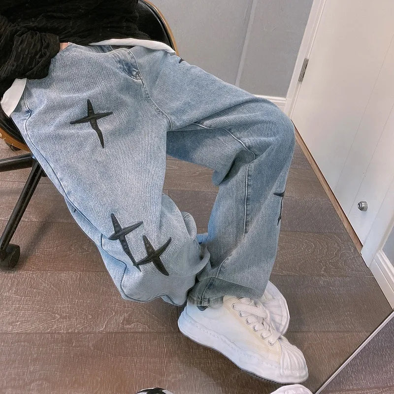 Calças Cargo Jeans Masculinas Vintage em Denim – Estilo Casual Largo com Estampas de Designer Estrela – Perfeitas para Streetwear

Descubra o equilíbrio ideal entre conforto e estilo com estas calças cargo jeans mascul