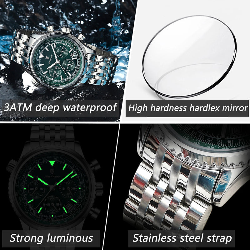 Relógio Masculino de Luxo POEDAGAR – Estilo Militar e Elegância em Aço Inoxidável
Destaque-se com o relógio POEDAGAR, uma combinação perfeita entre design sofisticado, durabilidade militar e funcionalidade premium.