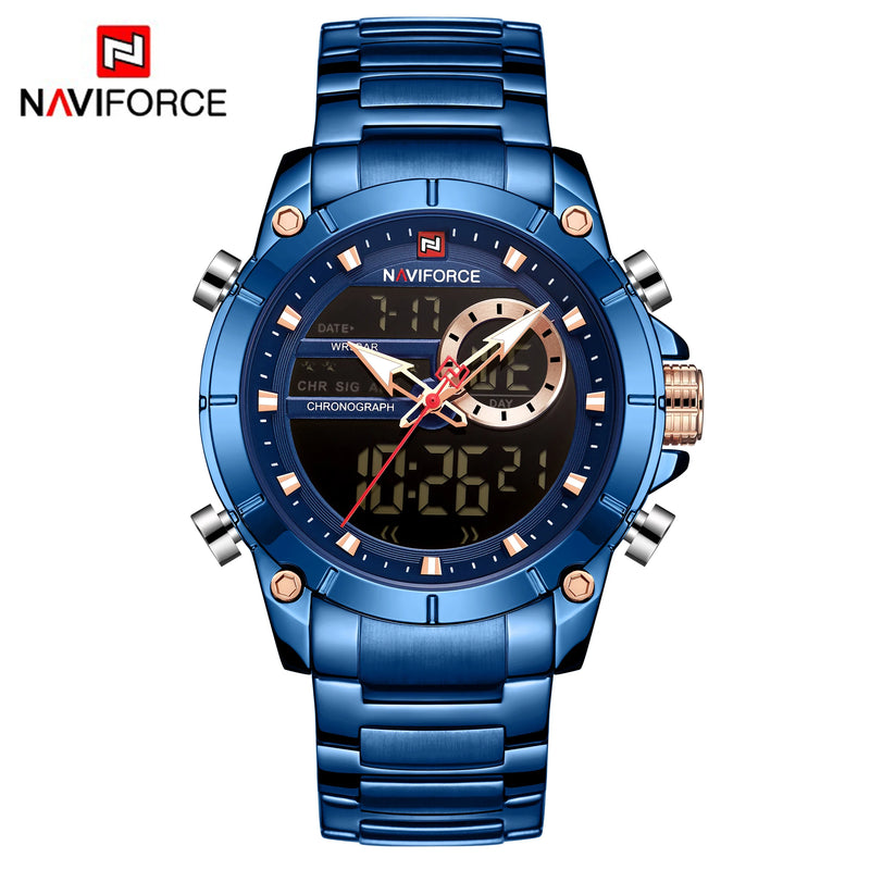 Relógio Esportivo Luxuoso NAVIFORCE 9163 – Elegância e Performance para Homens Exigentes

Descubra o equilíbrio perfeito entre estilo sofisticado e resistência robusta com o Relógio NAVIFORCE 9163. Projetado para homen