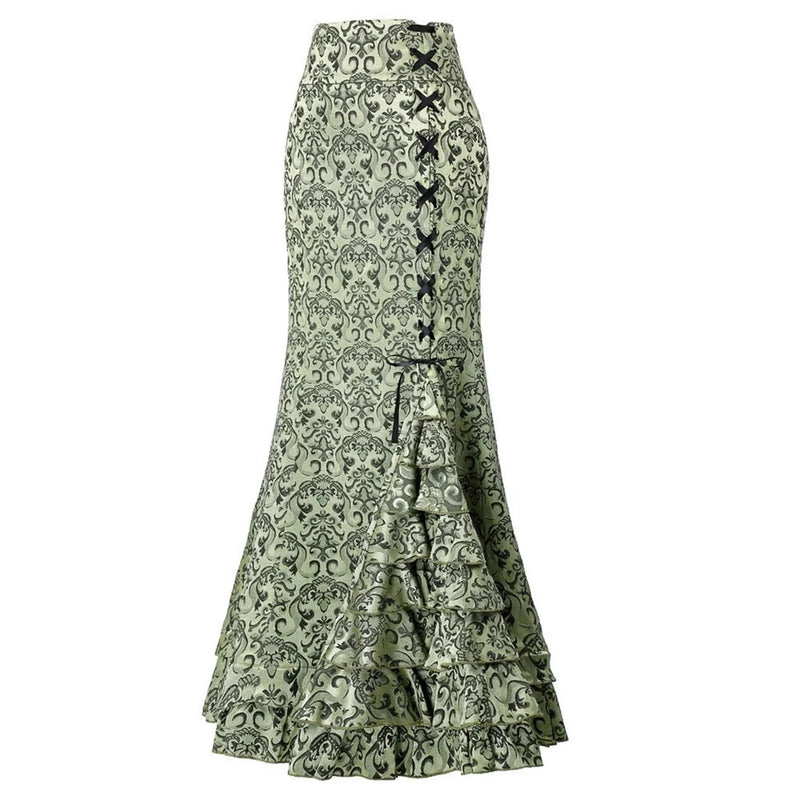 Saia Vintage de Cintura Alta com Babados e Laço – Estilo Inglês Elegante
Eleva o teu estilo com esta saia de cintura alta, delicadamente ajustada para realçar a silhueta com charme e sofisticação. Com babados elegantes
