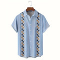 Camisa Masculina Estilo Havaiano com Estampa Étnica – Verão Casual Oversized
Destaque-se com esta camisa masculina de verão, perfeita para quem procura conforto e estilo com um toque ousado.
Com estampa gráfica étnica