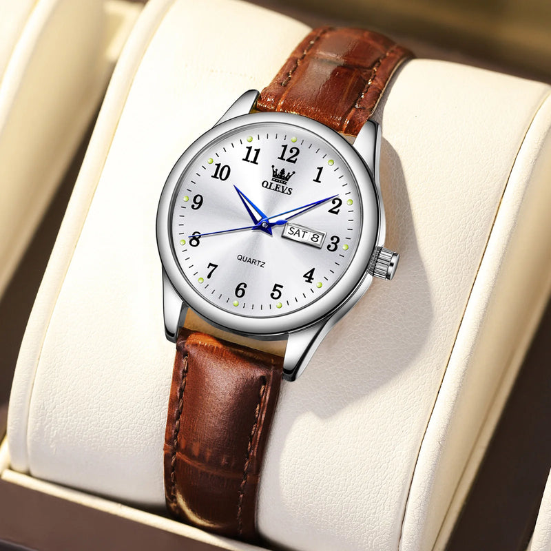 Relógio Feminino OLEVS – Luxo, Elegância e Tendência num Só Acessório
Descubra o Relógio de Quartzo OLEVS para Mulheres, um modelo sofisticado que combina design elegante com durabilidade em aço inoxidável. Ideal pa