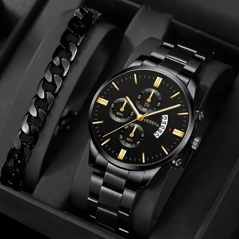 Relógio Masculino de Luxo com Calendário – Estilo e Sofisticação no Seu Pulso
Eleve o seu visual com este elegante relógio de pulso masculino, perfeito para negócios, eventos ou uso diário. Com mecanismo Quartz de al