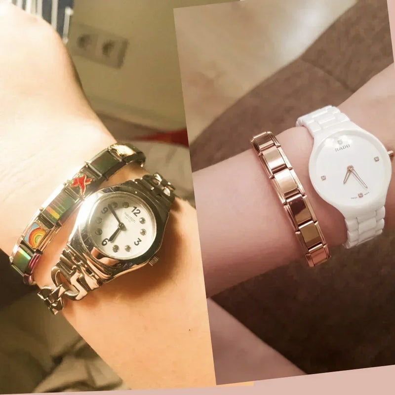 Pulseira Italiana Elástica com Charme – Hapiship
Estilo clássico com um toque moderno

Descubra a elegância atemporal da pulseira de charme italiana Hapiship, com design elástico e acabamento refinado em aço inoxidáve