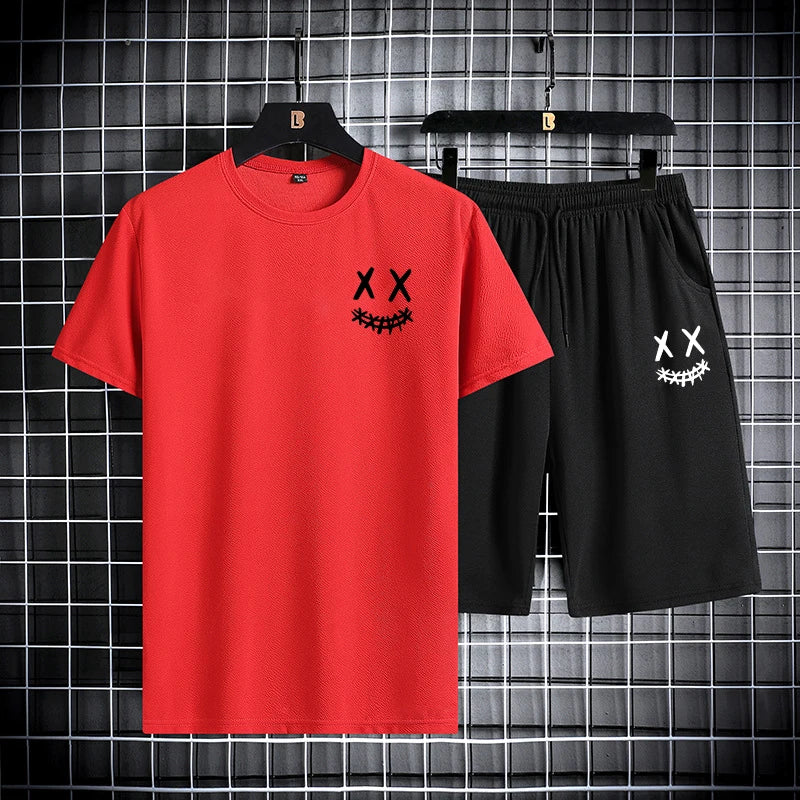 Conjunto Desportivo Masculino em Seda Gelada – Secagem Rápida, Conforto e Estilo Casual

Descubra o conforto e a leveza deste conjunto masculino composto por T-shirt de manga curta e calções. Fabricado em tecido de seda