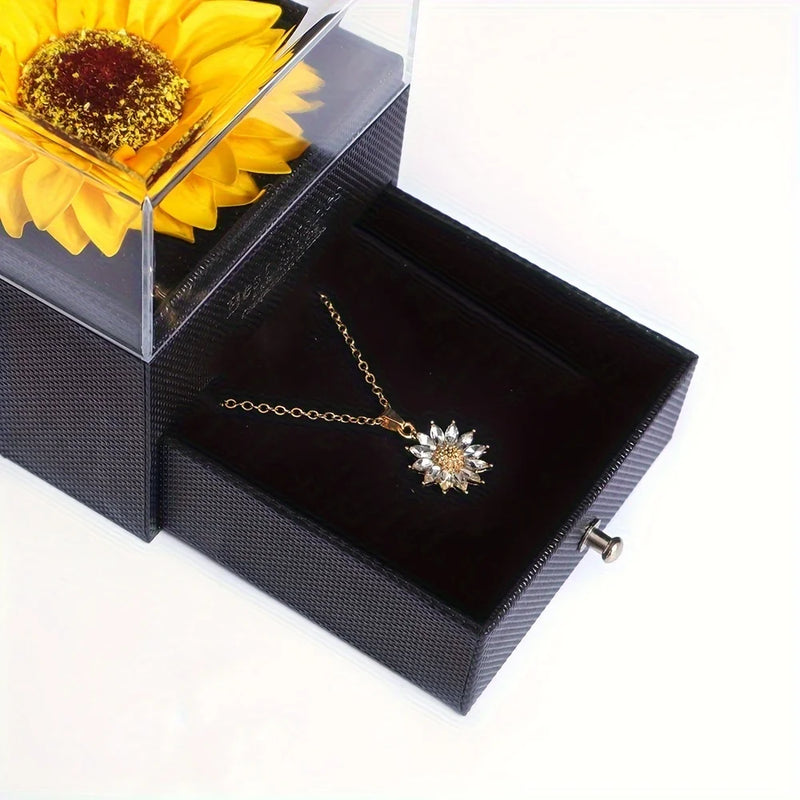 Conjunto de Presente com Colar de Girassol Elegante – Um Símbolo de Amor, Lealdade e Luz
Surpreenda alguém especial com este delicado colar de girassol, uma peça que transmite sentimentos profundos de amor verdadeiro, le