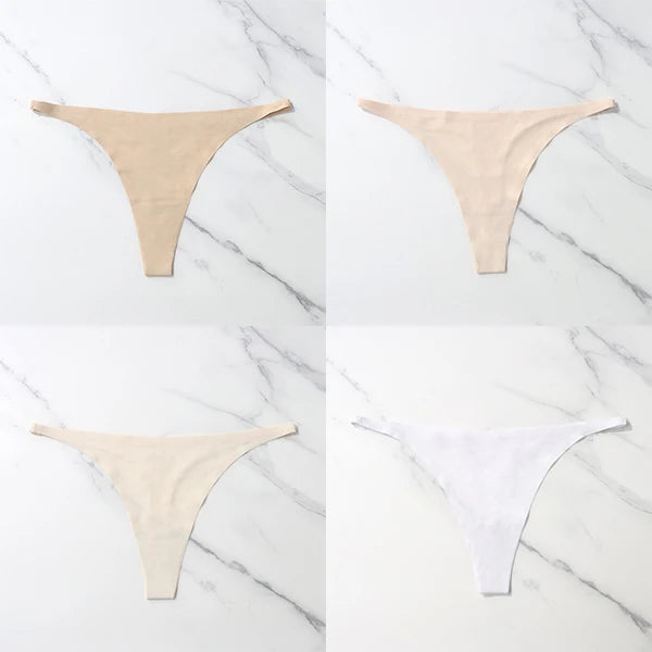 Pack com 4 Calcinhas Sexy em Seda Gelada – Estilo Tanga sem Costuras
Sinta o conforto e a sensualidade todos os dias com este conjunto de 4 calcinhas ultra suaves. Feitas em seda gelada de alta qualidade, estas tangas ofer