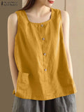 Blusa Feminina ZANZEA 2024 – Estilo Vintage & Conforto para o Verão
Descubra a combinação perfeita entre elegância e frescura com esta blusa sem mangas ZANZEA, ideal para os dias quentes de verão. Com um decote quadrad