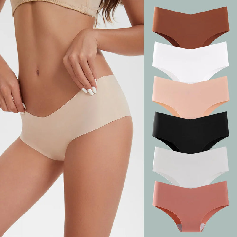 Cuecas Femininas Invisíveis - Conforto Total e Toque de Seda
Cuecas femininas sem costuras, com design invisível sob a roupa, ideais para o dia a dia. Confeccionadas em nylon de seda gelada, proporcionam um toque fresco, ma