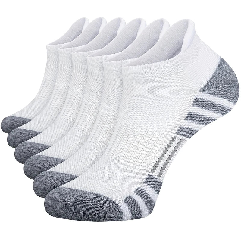 Meias de Ginástica Masculinas para Exterior 6/12 Pares — Alta Qualidade, Confortáveis e Macias, com Sola Antiderrapante, Tamanho Grande, Novo Estilo