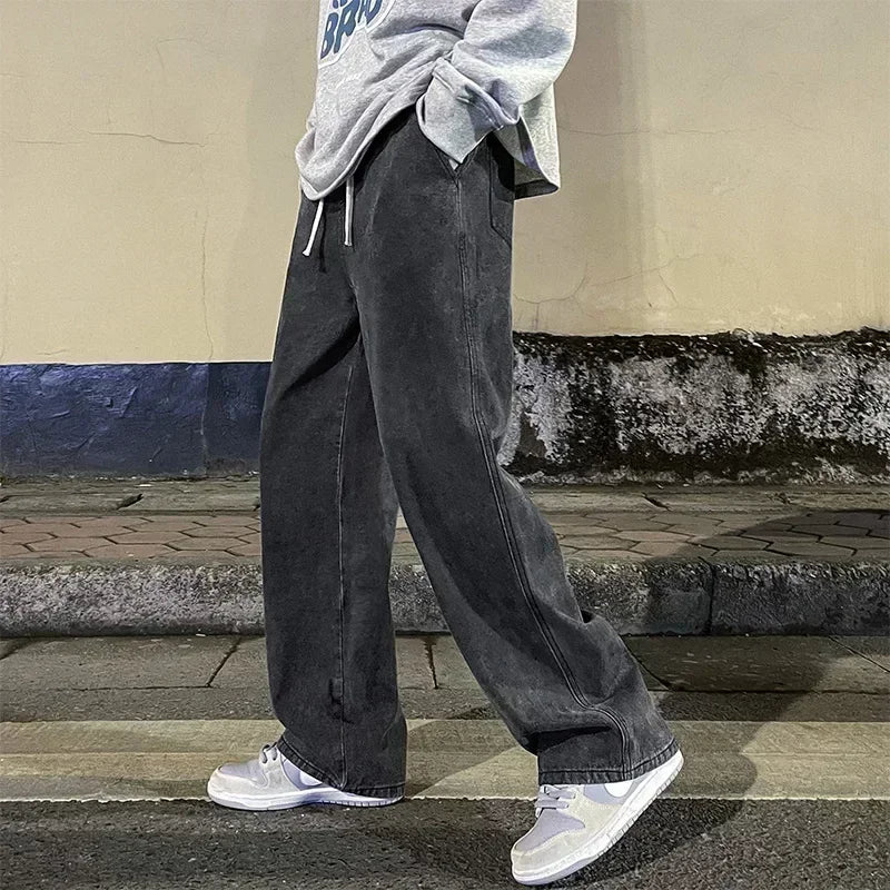 Calças Jeans Masculinas Largas Streetwear 2025 – Estilo Coreano Moderno
Descubra o conforto e a atitude das calças jeans largas, inspiradas na moda coreana que domina as ruas em 2025. Com corte reto e perna larga, estas c
