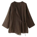 Conjunto Feminino de Verão em Linho – Kimono + Calças Plissadas com Cinto (2 Peças)
Descubra o equilíbrio perfeito entre conforto e elegância com este conjunto de verão em linho, ideal para dias quentes com estilo.
I