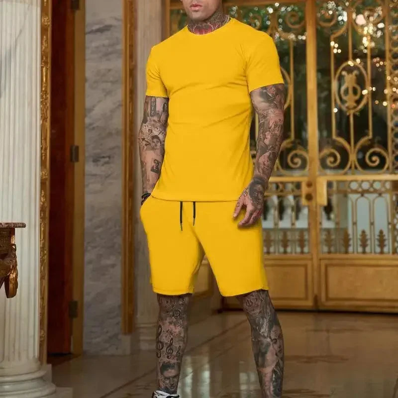Conjunto masculino de verão 2025 – Camisa de manga curta e calções desportivos
Desenhado para homens ativos, este conjunto combina estilo e conforto com tecidos respiráveis e de secagem rápida. Ideal para os dias quent