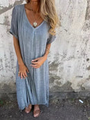 Vestido Feminino em Algodão e Linho – Estilo Casual e Elegante
Um vestido leve, fresco e versátil para os dias de verão.
Confeccionado em tecido natural de algodão e linho, oferece conforto absoluto com um toque de sofi