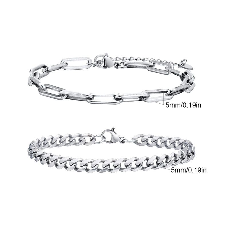 Conjunto com 2 Pulseiras Masculinas Cuban Chain – Estilo Hiphop em Aço Inoxidável
Adiciona atitude e estilo ao teu visual com este conjunto exclusivo de 2 pulseiras empilháveis em Cuban Chain. Fabricadas em aço inoxidá