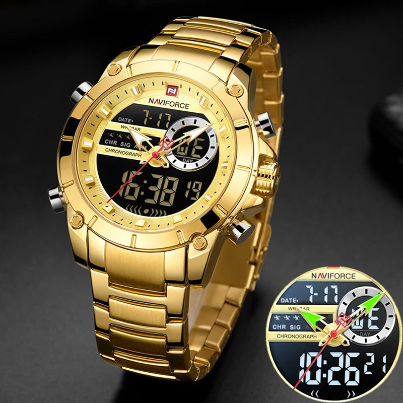 Relógio Esportivo Luxuoso NAVIFORCE 9163 – Elegância e Performance para Homens Exigentes

Descubra o equilíbrio perfeito entre estilo sofisticado e resistência robusta com o Relógio NAVIFORCE 9163. Projetado para homen