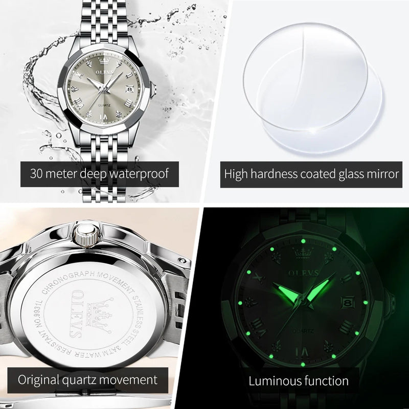Relógio Feminino OLEVS — Elegância e Brilho em Cada Detalhe
Descubra o charme dos Relógios OLEVS para Mulheres, onde o luxo encontra a sofisticação. Com design em espelho losango, este relógio original de quartzo comb