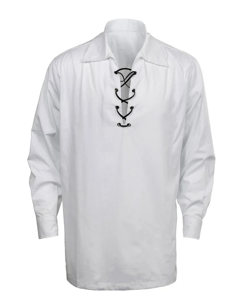 Camisa Jacobita Ghillie Kilt - Estilo Medieval & Pirata | Manga Longa Masculina
Dá vida ao teu personagem com esta camisa de manga comprida ao estilo escocês Jacobita, perfeita para festas temáticas, eventos medievais, Hal