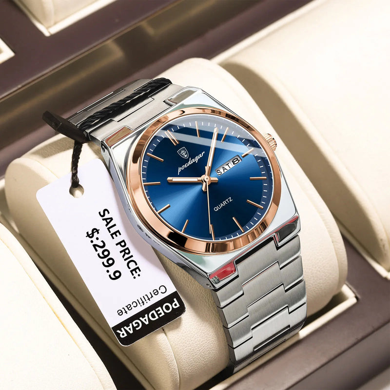 Relógio Masculino de Luxo POEDAGAR – Elegância, Durabilidade e Estilo em Cada Detalhe
Descubra o equilíbrio perfeito entre sofisticação e funcionalidade com o relógio POEDAGAR para homem. Com design moderno e robusto,