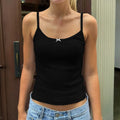 Casual and Versatrile Solid Color Waist Cinched Camisole Top Fashion Basic Solid Color Camisole for Female