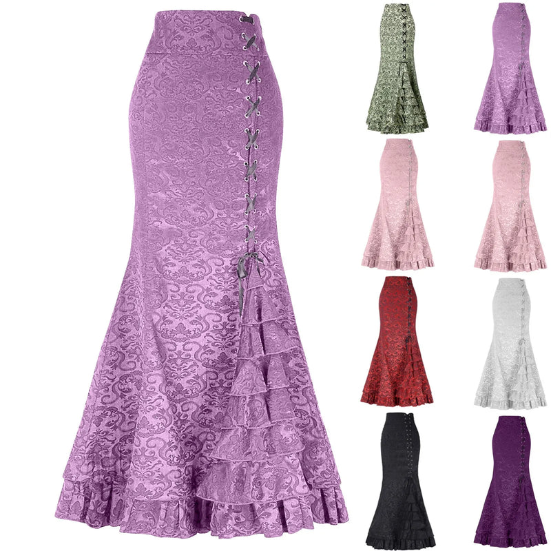 Saia Vintage de Cintura Alta com Babados e Laço – Estilo Inglês Elegante
Eleva o teu estilo com esta saia de cintura alta, delicadamente ajustada para realçar a silhueta com charme e sofisticação. Com babados elegantes