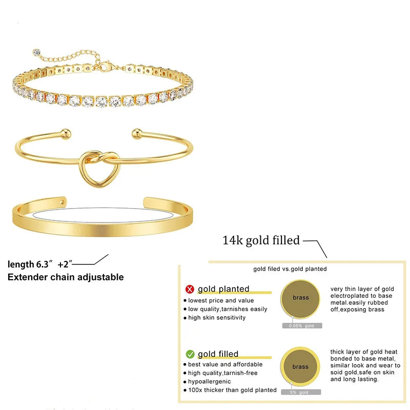 Conjunto de 3 Pulseiras de Aço Inoxidável com Banho de Ouro – Feminino & Ajustável
Descobre o charme deste conjunto luxuoso de 3 pulseiras femininas, confeccionadas em aço inoxidável com banho de ouro, resistente à ox