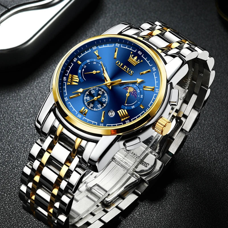 Relógio Masculino OLEVS Original – Elegância, Precisão e Exclusividade
Descubra o verdadeiro símbolo de sofisticação com o Relógio OLEVS Original. Equipado com movimento de quartzo de alta precisão, este relógio of