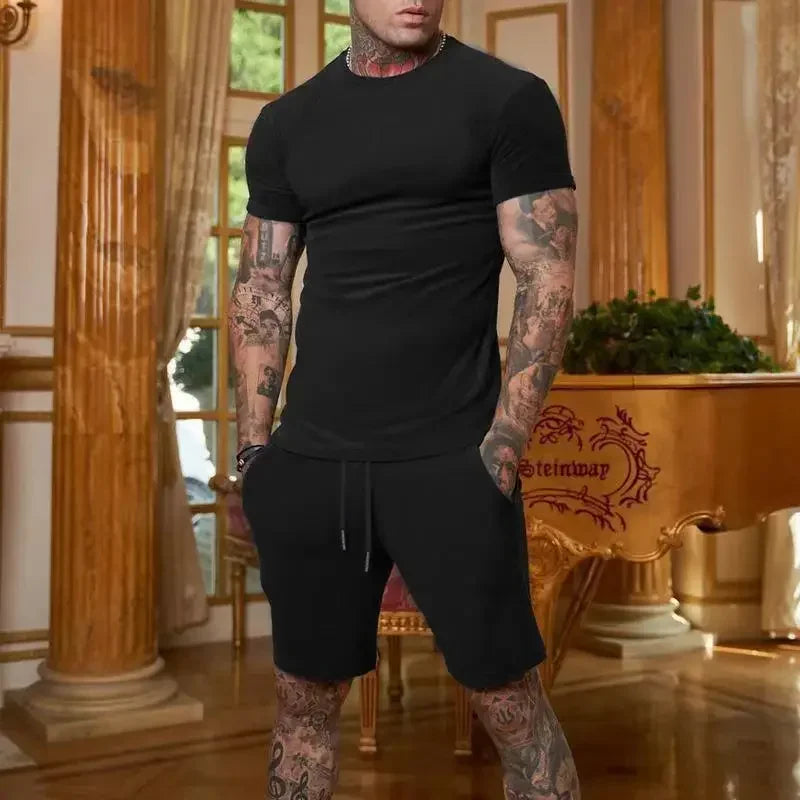 Conjunto masculino de verão 2025 – Camisa de manga curta e calções desportivos
Desenhado para homens ativos, este conjunto combina estilo e conforto com tecidos respiráveis e de secagem rápida. Ideal para os dias quent