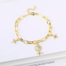 Pulseira Botânica de Cristal com Girassol e Zircónia Estrela
Descubra o encanto natural desta pulseira ajustável, inspirada na beleza dos girassóis e no brilho das estrelas.
Com detalhes delicados em cristal completo e zi