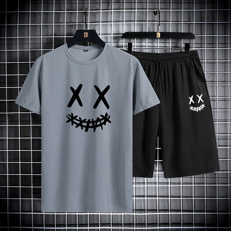 Conjunto Desportivo Masculino em Seda Gelada – Secagem Rápida, Conforto e Estilo Casual

Descubra o conforto e a leveza deste conjunto masculino composto por T-shirt de manga curta e calções. Fabricado em tecido de seda