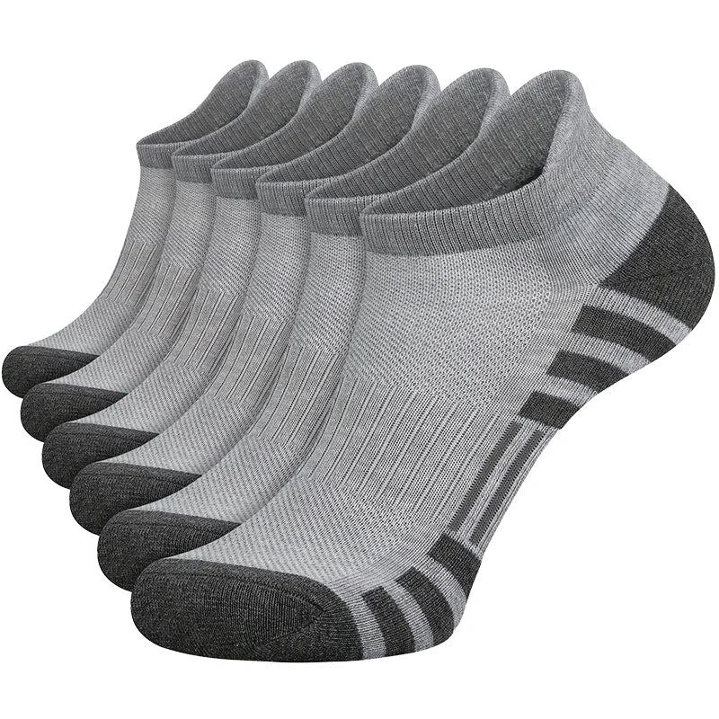 Meias de Ginástica Masculinas para Exterior 6/12 Pares — Alta Qualidade, Confortáveis e Macias, com Sola Antiderrapante, Tamanho Grande, Novo Estilo