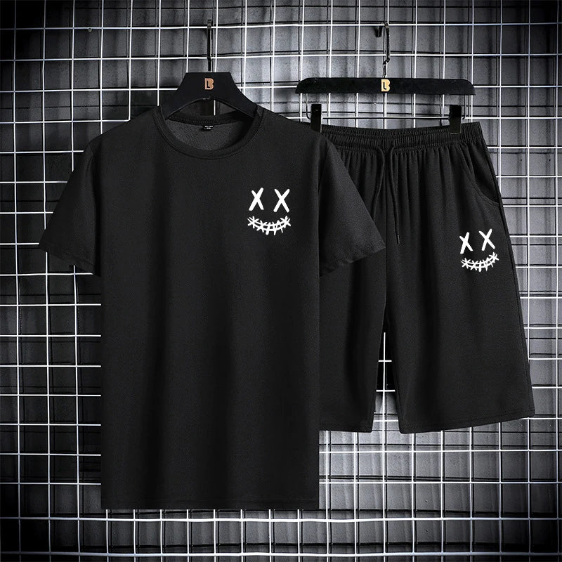 Conjunto Desportivo Masculino em Seda Gelada – Secagem Rápida, Conforto e Estilo Casual

Descubra o conforto e a leveza deste conjunto masculino composto por T-shirt de manga curta e calções. Fabricado em tecido de seda
