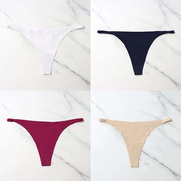 Pack com 4 Calcinhas Sexy em Seda Gelada – Estilo Tanga sem Costuras
Sinta o conforto e a sensualidade todos os dias com este conjunto de 4 calcinhas ultra suaves. Feitas em seda gelada de alta qualidade, estas tangas ofer