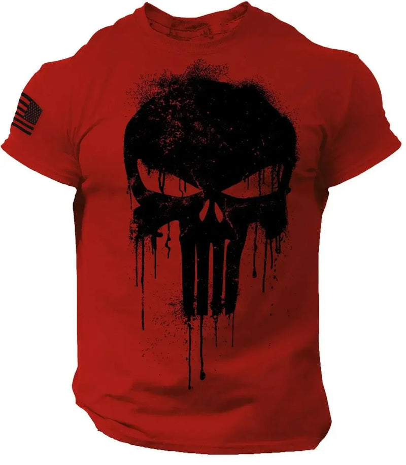 Camiseta Masculina de Verão Estilo Militar – Estampa 3D de Caveira
Design ousado, conforto total.
Esta camiseta masculina combina o visual militar patriótico com uma impressionante estampa 3D de caveira, ideal para quem g